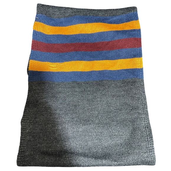 Tommy Hilfiger Long Gray Striped Scarf - Men's - Unisex - Picture 2 of 4